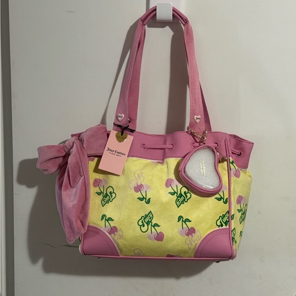 Juicy Couture Handbags - Juicy Couture Yellow Iris Multi Retro Cherry Gelato Tote Daydreamer Bag NEW NWT